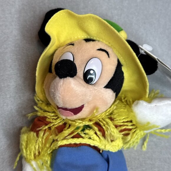 Mickey Mouse Scarecrow Disney World Bean Bag Plush 9" Stuffed Toy Animal - Picture 2 of 7